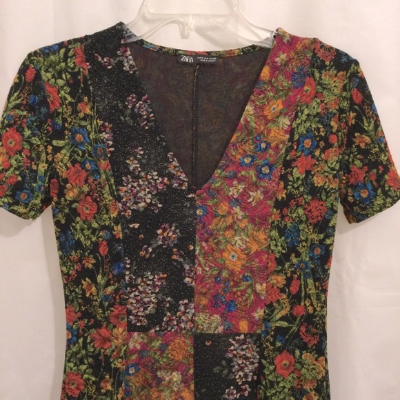 Zara Floral Patchwork Dress - Picture 4 of 6